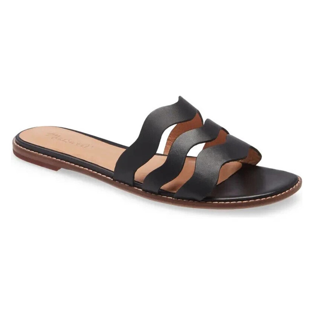 Madewell The Wave Slide Sandal Vachetta Leather MC674 Women's Size 6.5 ($78) New - Picture 2 of 12